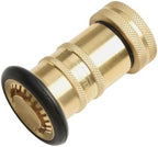 Brass Fire Hose Nozzle 1 Inch NH High Pressure Spray Brass Nozzle 1" NH/NST for Fire Hose Fireman Style Brass Nozzle 1 Inch for Use 1 Inch NH Brass Nozzle High Flow Water Sprayer Leak-Proof Brass Hose - Image 3