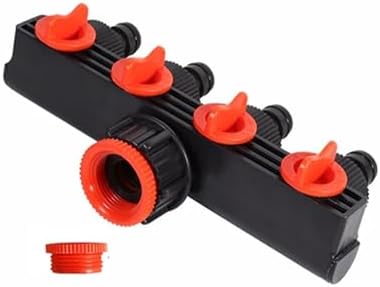 Garden Watering Irrigation Tools 4-Way Tap Hose Splitter Drip Manifold Fittings Pipe Connector Set Faucet Quick Thread by Unknown