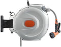 Retractable Garden Hose Reel, Wall Mount Auto-Retract with 8 Spray Patterns 11m/36ft by Unknown