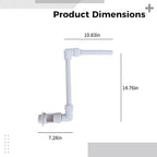 Pool Fountain for Above and Inground Pools, Vacuum Jet Suction Head with Bottom Brush, 10.8 in / 27.5 cm, Swimming Pool Water Sprinklers and Spray Accessories, Fits Most Swimming Pools - Image 2