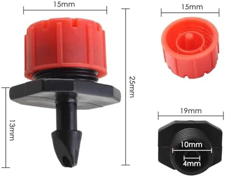Drip Irrigation Emitters 300-600pcs Plant Irrigation Drippers Sprinklers 8 Hole Adjustable Water Dropper Head Automatic Drip(600pcs) - Image 2