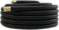 Guitrees 75FT ×1 inch Heavy Duty Rubber Garden Hose - 200psi Working, 1000psi Burst - Hot/Cold Water - Five-Layered Braiding for Durability - Versatile for Gardening, Agriculture, Construction(Black) by Guitrees