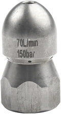 Multi Port Drain Jet Nozzle, Stainless Steel, 1 Front 6/8 Rear by Unknown