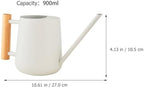 Xmas Small Indoor Watering Can 900ml Iron with Wooden Handle - Image 2