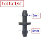 Utility Connector Adapter Hose Connector Adapter 1/8 1/4 inch Garden Irrigation Connector, Barbed Single and Double Elbow Drip Irrigation Arrow Connector, for 3/5 4 / 7Mm Hose/1I8 Direct - Image 2
