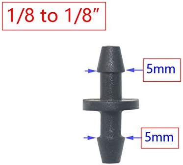Utility Connector Adapter Hose Connector Adapter 1/8 1/4 inch Garden Irrigation Connector, Barbed Single and Double Elbow Drip Irrigation Arrow Connector, for 3/5 4 / 7Mm Hose/1I8 Direct - Image 2