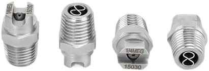 10 Pcs 1/4" High Pressure Cemented Carbide Flat Fan Nozzle 15 Degrees Stainless Steel Anti-clogging Spray - Image 6