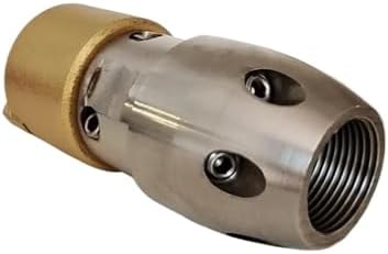 High Pressure Rotating Nozzle, Diamond Point Wear and Durable Dredge Sewer Pipe Drill Brick Cement Oil Cleaning(1l2 Female 120L) - Image 3