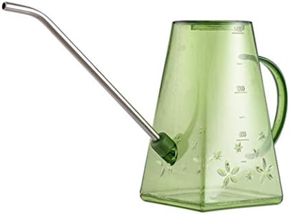 Plastic Watering Can Indoor Plants: 1.4L Long Spout Small Watering Can for House Plant Garden Flower Indoor or Outdoor Plants Watering (Green) by DOITOOL