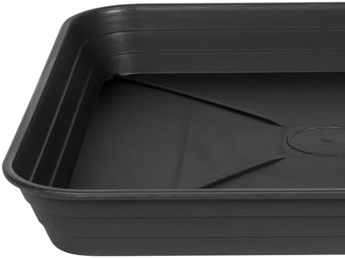 4 Pack Square Plant Saucer Tray 14 inch, Heavy Duty Plastic Plant Saucers for Indoors Outdoor, Flower Plant Drip Trays for Pots, Square Seed Starting Tray, Seedling Growing Trays - Image 3