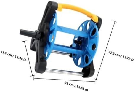 Lurrose Garden Hose Reel Storage Rack 35M Capacity Freestanding Water Hose Holder with Handle for Outdoor Lawn and Garden Gardening Equipment - Image 2