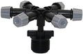 Garden Lawn Sprinkler Irrigation System Gray Multi-Nozzle Sprayer Greenhouse Micro Irrigation Sprinkler Head with 1/2" Male Thread Industrial Cooling 1 Piece (Color : 6 Way) by Lrjskwzc