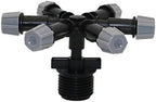 Garden Lawn Sprinkler Irrigation System Gray Multi-Nozzle Sprayer Greenhouse Micro Irrigation Sprinkler Head with 1/2" Male Thread Industrial Cooling 1 Piece (Color : 6 Way) by Lrjskwzc