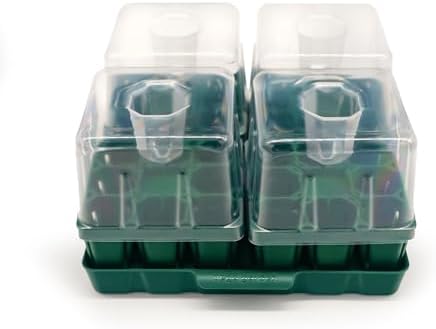 Vego garden Seedling Suite Products, 4 Pack Standard Seedling Trays with Seedling Tray Lids and 10" x 10" Bottom Watering Trays - Image 7
