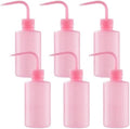 6 Pcs Lash Wash Squeeze Bottles, 250ml/8.45oz Plastic Rinse Bottles with Curved Narrow Nozzle and Scale for Eyelash Rinsing, Tool Cleaning, Plant Watering, Lab Use by Unknown