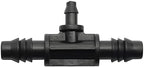 Tee Fitting ，water pipe connector, Hose Barb Fittings, Garden Reducing Tee Connector 3/8 to 1/4 Inch for 4mm Drip Irrigation Water Splitter Pack of 10 Black by Unknown