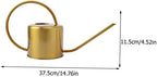 Watering Can Stainless Steel with Long Spout, 1300ml Garden Pot - Image 2