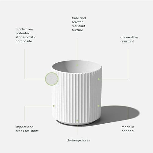 Veradek Demi Series Planter - Large Round Outdoor Planter - Image 2