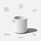 Veradek Demi Series Planter - Large Round Outdoor Planter - Image 2