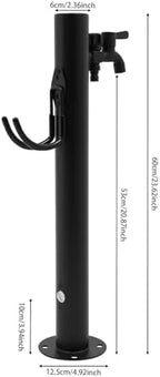 304 Stainless Steel Cylindrical Vertical Garden Water Column, Outdoor Column Faucet, Outdoor Antifreeze Faucet Water Dispenser for Exterior Patio Backyard and Lawn - Image 2