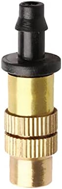 5pcs Threaded Brass Mist Nozzle Misting Spray Sprinkler Gardening Water Cooling Adjustable for Garden Lawn Irrigation by Unknown