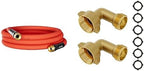 Hot/Cold Short Water Hose 3/4" x 15 ft + 2pcs 90 Degree Garden Hose Elbow by SPECILITE