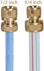 Expandable Garden Hose Repair Kit 3 Sets Brass Hose Connector with High-Pressure Pipe Nozzle Adjustable Garden Sprayer with Powerful Nozzles(Set A) - Image 3