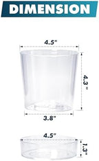 Phoenix Vine 4.5 Inch Clear Acrylic Planter Pot with Tray, Orchid Pot with Drainage Holes, Deep Saucer for Bottom Watering, Transparent Containers for Indoor Plants, Herbs, Set of 4, 91-A-E-4 - Image 3