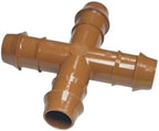 Netafim 17mm Techline Insert Cross - Drip Irrigation Barbed Cross Connector (50 PCS) | Compatible with 1/2" Drip Line Tubing | Easy Install | Precision Garden Watering (32500-006340) - Image 5