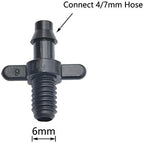 Garden Lawn Sprinkler Irrigation System 500Pcs 4/7 Mm Threaded Connector 1/4" Irrigation Connector Barb Fitting Drip Irrigation 4/7mm Garden Irrigation Barb Fitting - Image 2