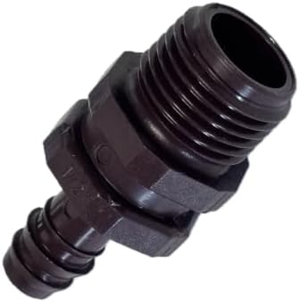 NETAFITM Drip Irrigation Barbed Fittings,3/8" 12MM Black Drip Tubing Coupler Elbow Tee Reducer (Threaded Male Adapter - 12mm X 1/2" MPT, 25 Count) - Image 7