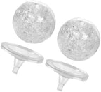 2pcs Crystal Ball Ornament Fountain Sphere for Indoor Office Xmas Decor by CHILDWEET