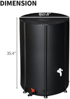 Collapsible Rain Barrel,Portable Water Storage Tank,Rainwater Collection System Downspout,Water Catcher Container with Filter Spigot Overflow Kit (100 Gallon) - Image 2