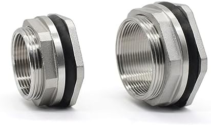 Hose Connector BSP Female Thread 304 Stainless Steel Pipe Fitting Coupler Water Tank Hole Drain, for Home Garden Hose Connectors Adapter Fitting(DN40) - Image 5