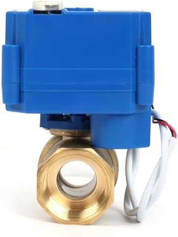 U.S. Solid 1 in Brass Motorized Ball Valve, Manual Override, Normally Open, Standard Port, 9-24V AC/DC, 2-Wire Auto Return, NPT - Image 5