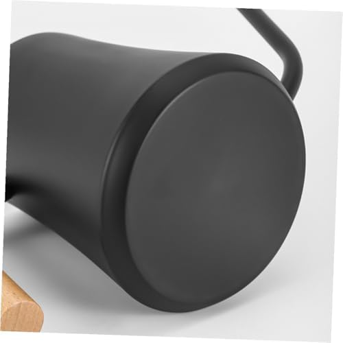Beavorty Metal Indoor Watering Can with Long Spout and Wooden Handle, Stainless Steel Gardening Watering Pot for Indoor and Outdoor Plants, Vintage Style Black Kettle for Flower Care - Image 5
