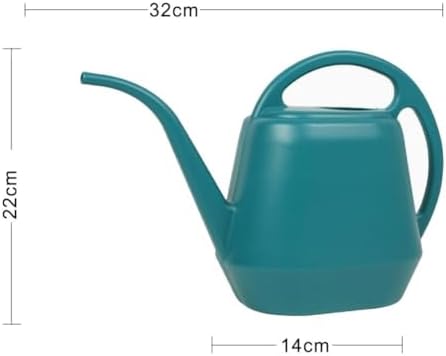 2 Gallon Plastic Watering Can with Long Spout for Indoor Outdoor Plants, Ergonomic Handle Garden Water Pot for Home Flower Bed, Green Blue Grey(Dark Green - 2L) - Image 5