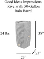 Good Ideas Impressions Riverwalk Rain Water Collection Barrel, 4 Pack - Image 3