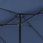 ECACAD 15 ft Extra Large Outdoor Patio Umbrella with Crank & Water Misting Cooling System, Base Included, Rectangular Double-sided Umbrella for Pool Market Garden Backyard - Image 7