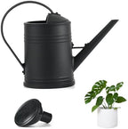 Watering Can 2L 13x9 Inch Black Plastic Plant Watering Can with Handle & Sprinkler Head Easy Filling Device for Indoor Garden Balcony - Water - Image 3