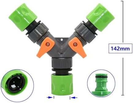 Water Tap Splitter, Garden Hose Splitter 1/2 3/4 inch Thread 2-Way Y Splitter Multicolor(Green E) - Image 3