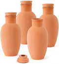 4-Pack Terracotta Watering Pots, Self Watering Globes for Plants - Automatic Plant Water System with Clay Irrigation Spikes for Indoor & Outdoor Potted Plants by Unknown