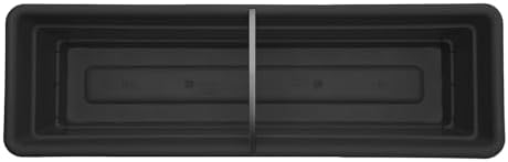 Bloem Dura Cotta 18" Plastic Window Box Planter with Saucer, Black, 3-Pack - Image 7