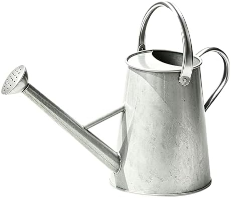 1.5 Gallon Metal Watering Can for Outdoor Plants, Large Watering Can, Zinc by SunnyTong