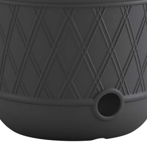 Suncast 8 Pack 14" x 12" Round Resin Decorative Weatherproof Outdoor Hideaway Standard Garden Hose Storage Pot with Drainage Holes, Gray - Image 4