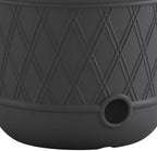 Suncast 12 Pack 14" x 12" Round Resin Decorative Weatherproof Outdoor Hideaway Standard Garden Hose Storage Pot with Drainage Holes, Gray - Image 4