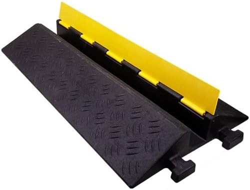 Cable Protector Ramp, Hose Protector Ramp with Flip-Open Top Cover, Modular Cable Ramps Rubber and Plastic, 1102 Lbs Load Capacity(100 * 50 * 10cm/39 * 20 * 4in) by Unknown
