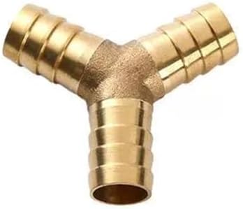 Brass Hose Barb Fitting 4-25mm Straight Elbow Y Tee Cross Bulkhead 2/3/4 Way Splitter For Garden Home Water Pipe(Y 3 Ways,25mm) by Unknown