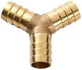 Brass Hose Barb Fitting 4-25mm Straight Elbow Y Tee Cross Bulkhead 2/3/4 Way Splitter For Garden Home Water Pipe(Y 3 Ways,25mm) by Unknown