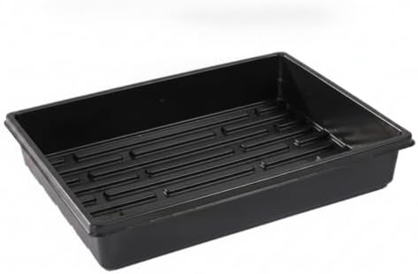 Indoor Gardening & Greenhouse Bench Seedling Trays, 10-Pack Solid Bottom Plant Germination Trays for Bottom Watering, 15.35 x 11.42 Inches by Unknown